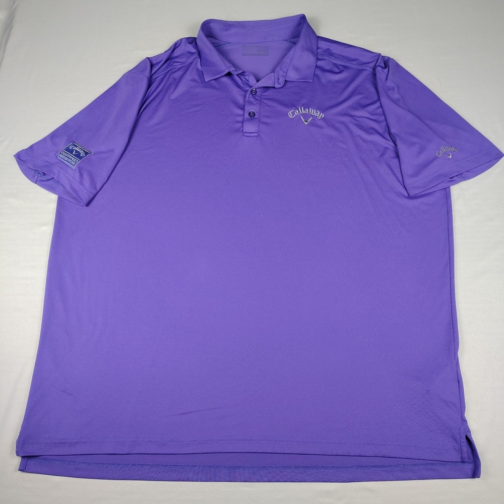 Callaway Mens Golf Polo 3XL (Estimated) Purple Certified Master Fitter Logo